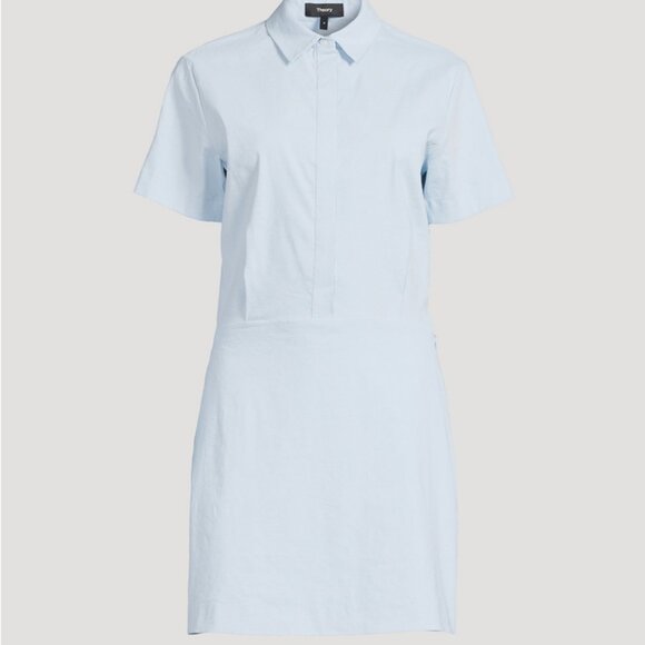 THEORY Good Linen Shirt Dress Size 0 - Picture 2 of 7